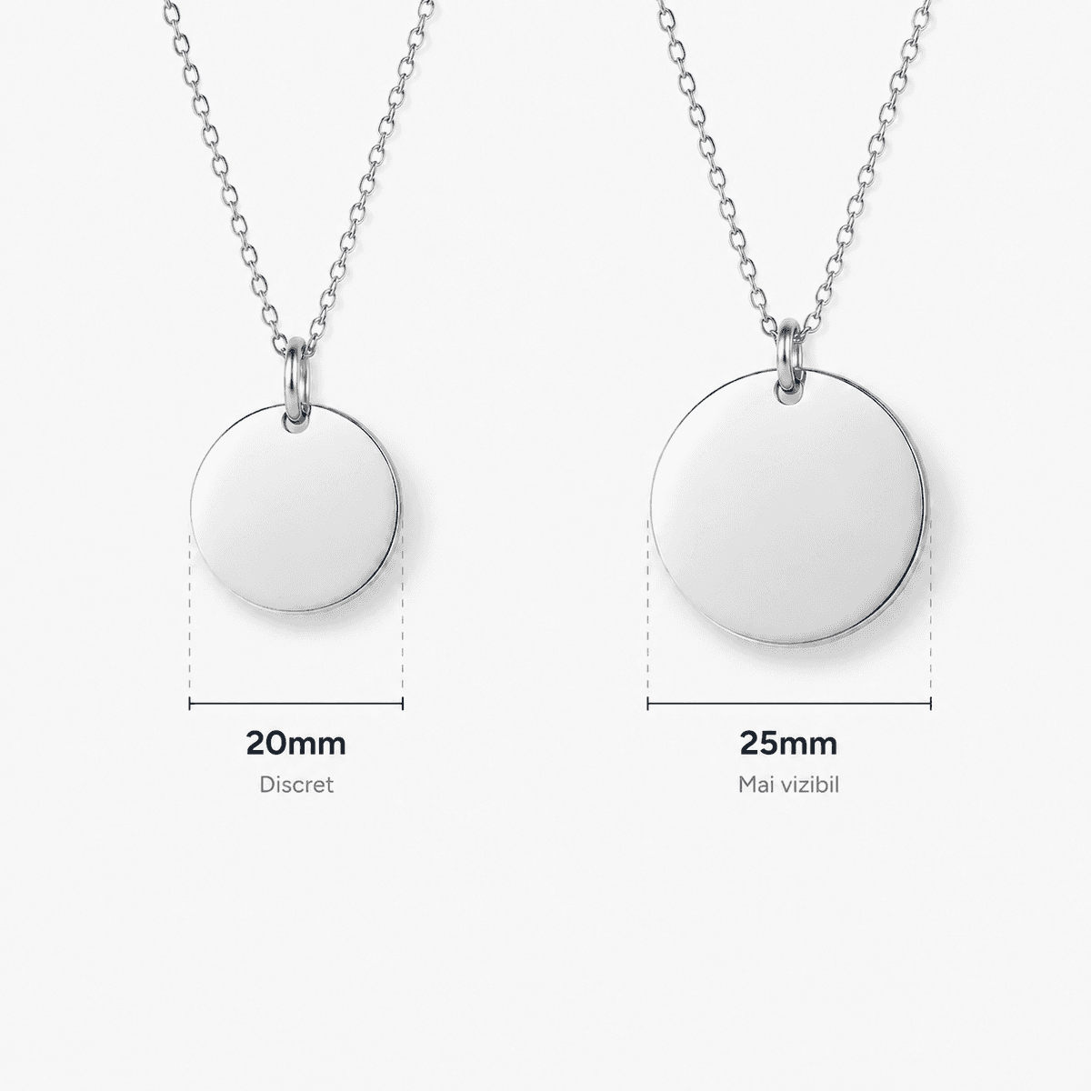 Comparație între medalionul de 20mm și medalionul de 25mm