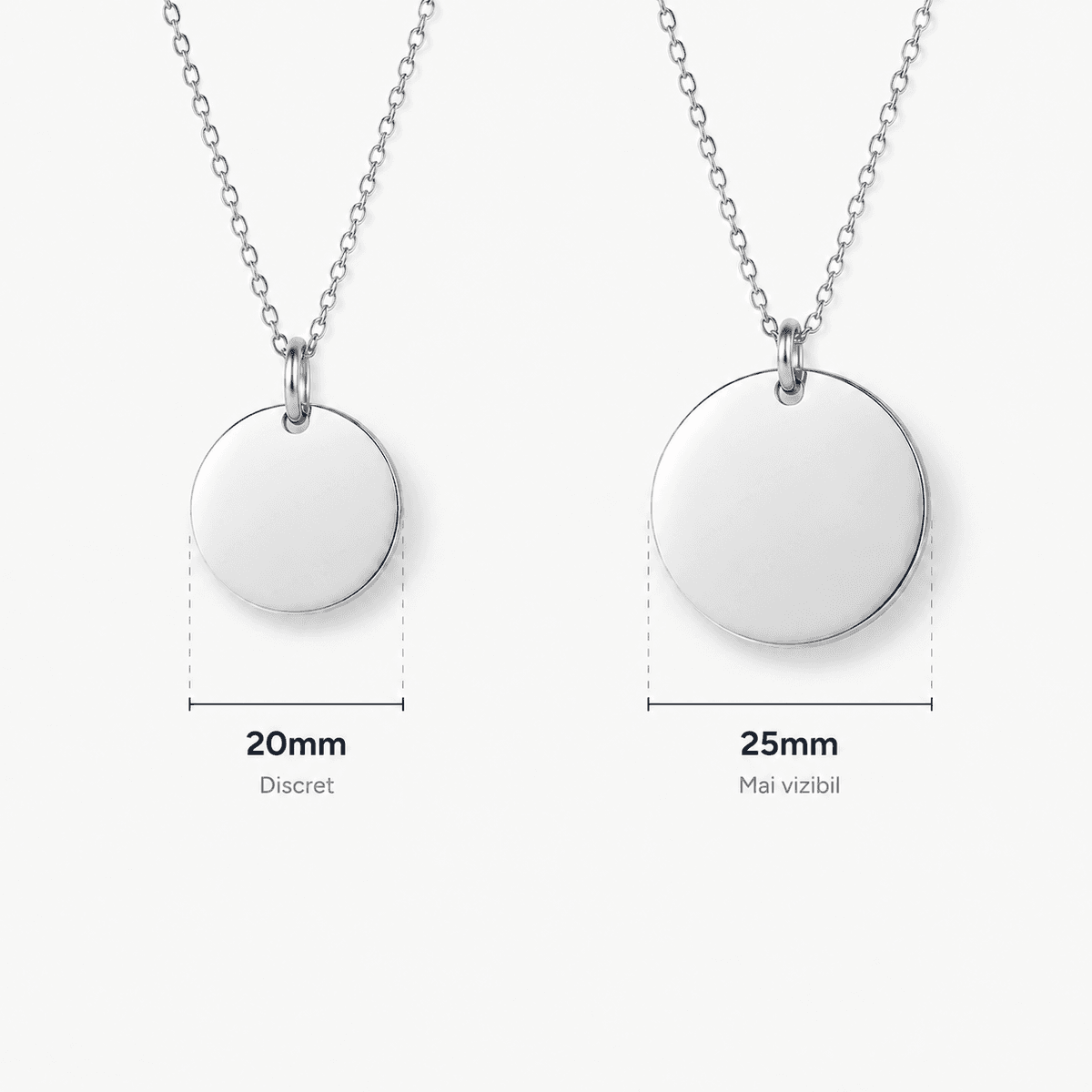 Comparație între medalionul de 20mm și medalionul de 25mm